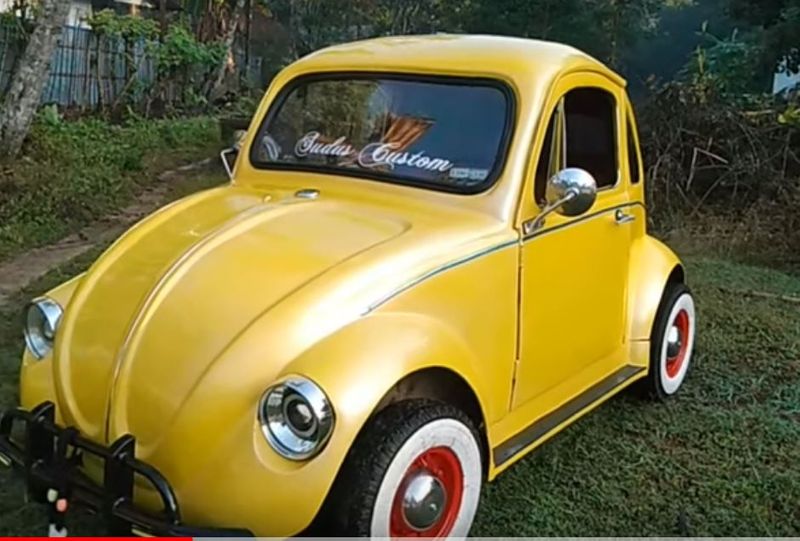 Man built Volkswagen Beetle inspired car by using suzuki samurai engine