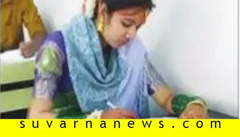 Bride attends exam after her marriage on same day in bangalore