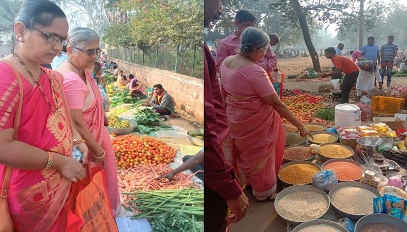 Infosys founder sudha murthy Purchasing Vegetables In jamakhandi photos goes viral