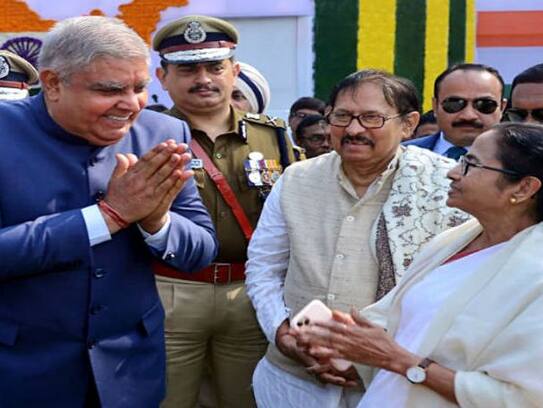 Despite the protest, the governor read the speech written by Mamta Sarkar