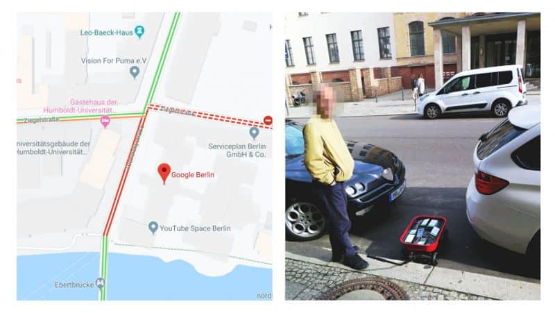 German Artist Uses 99 Phones in Handcart to Create a Virtual Traffic Jam on Google Maps