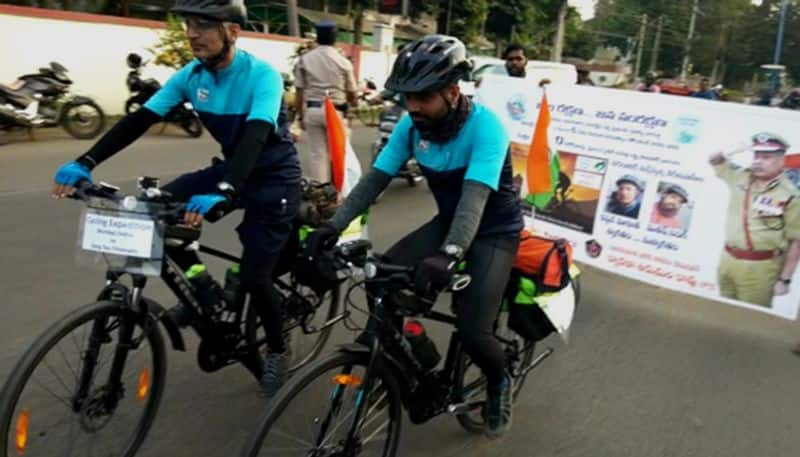 Cycling for a cause ExArmy men attempt to save every drop of water