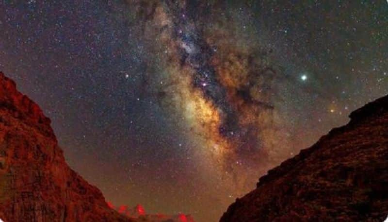 Milky Way During A Sunset Night Sky Over The Grand Canyon