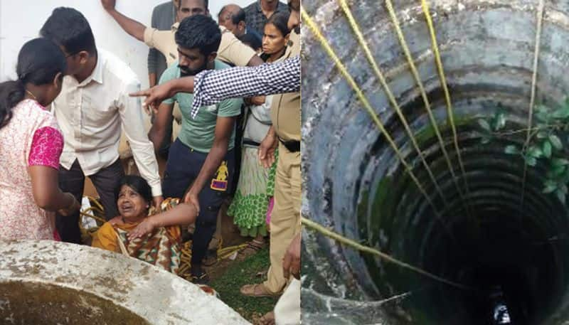 Woman Falls into Deep Well is Rescued