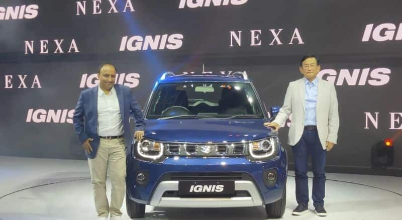 maruti suzuki unveils new bs6 ignis car in auto expo 2020