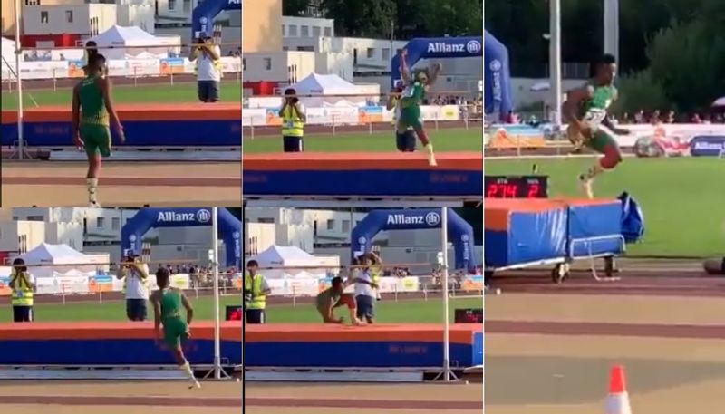 differently abled athletes do front flip high jump video viral