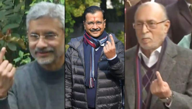 Delhi elections 2020: Top netas from BJP AAP show their inked finger after casting their vote