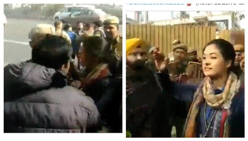 Fight Broken Between Congress and AAP Workers At Delhi Poling Booth