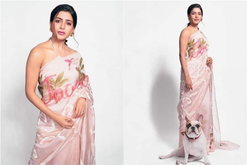 samantha copy that kareena saree style for movie promotion