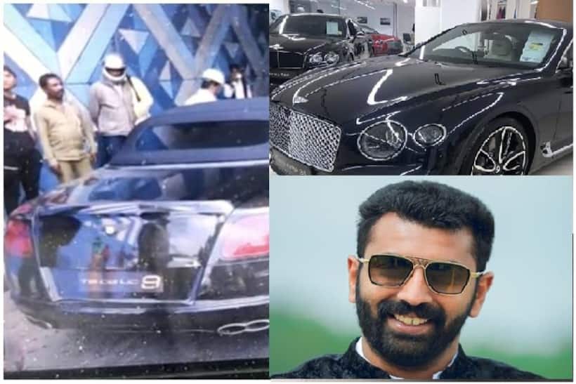 Cong MLA's son Nalapad appears before police for hit and run involving Bentley