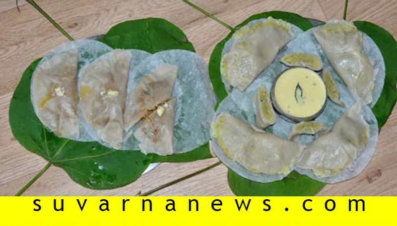 Turmeric leaf sweet kadubu food recipe