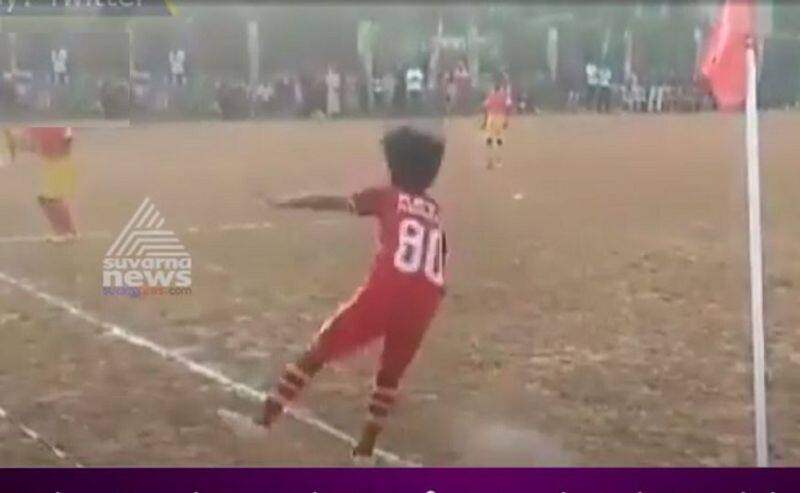 Football legends shocked after 10 year old boy corner kick goal kerala