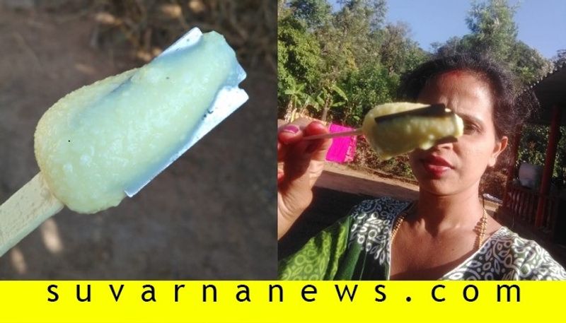 Madikeri woman found Blade in Kullfi while eating