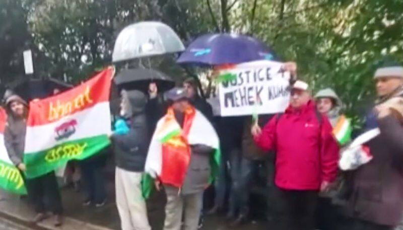 Protest held outside Pakistan High Commission in London to seek justice for Mehak Kumari