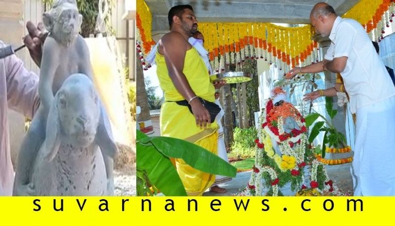 Sara mahesh  Builds temple for his dearest monkey in Mysore