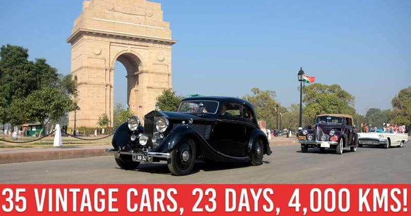 35 Vintage Cars To Promote Heritage Motoring In the 4000 Km Incredible India Rally