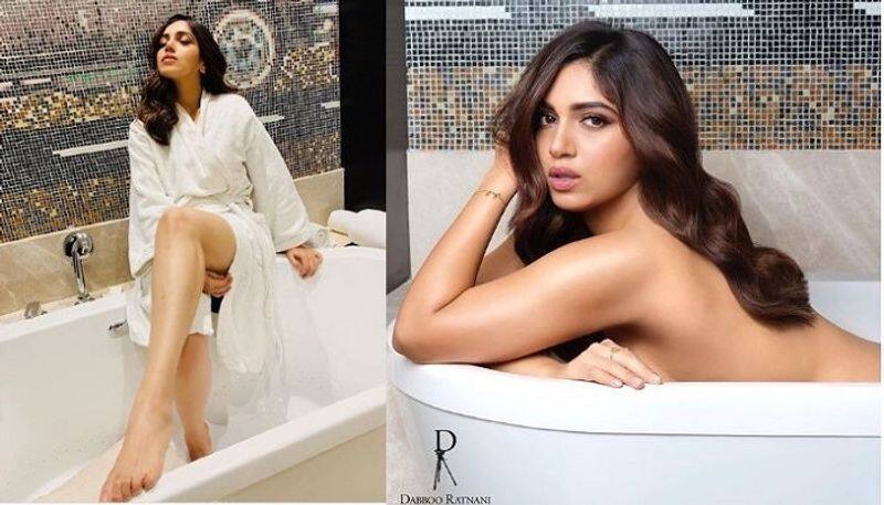 bollywood actress Bhumi Pednekargo topless for Daboo Ratnani calendar