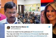 AAP shows its petty-mindedness blames Modi for decision to drop Kejriwals name during Melanias Delhi visit