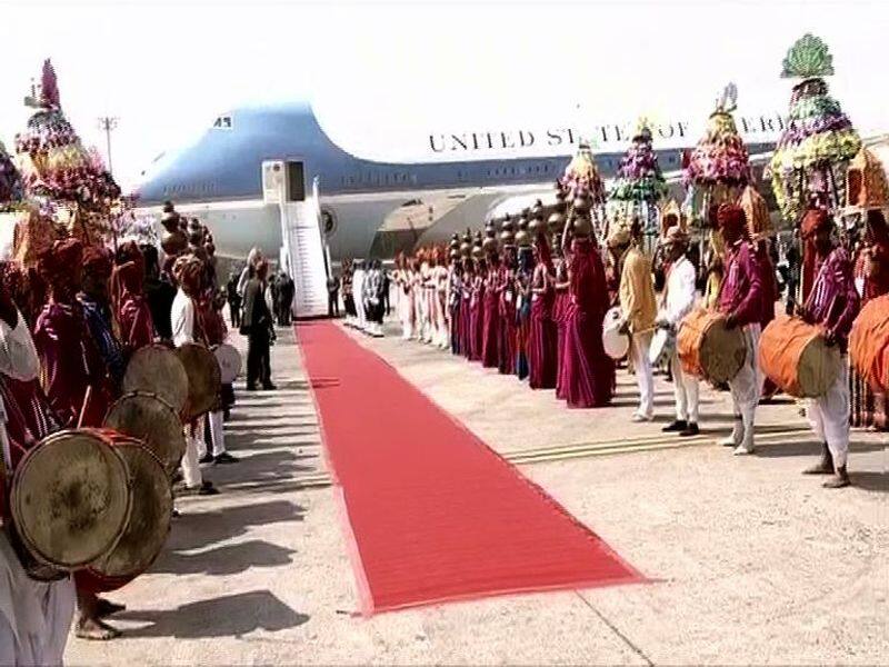 american president trump came to India and very enthusiastic welcome to trump