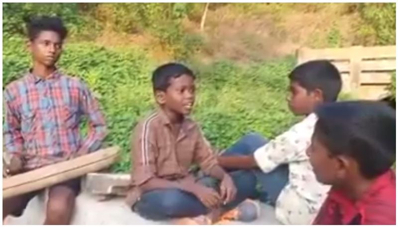 folk song of four children video viral