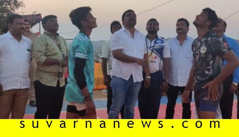 Surapura mla rajugowda plays Kabaddi in yadgiri