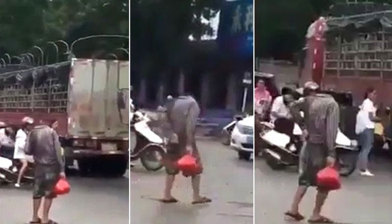 Headless man caught roaming the streets; watch this shocking video