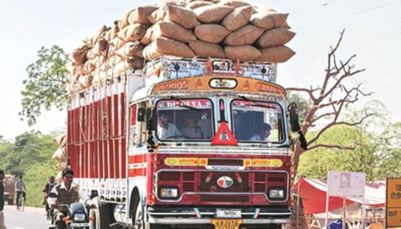 Truck Terminal for Prevent Coronavirus in Karatagi in Koppal district