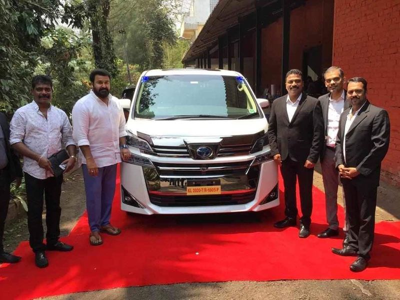 First Toyota vellfire mpv car delivered to actor mohanlal in Kerala