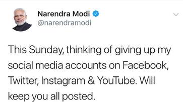 PM Modi expresses interest to give up social media accounts, Twitterati plead #NoSir