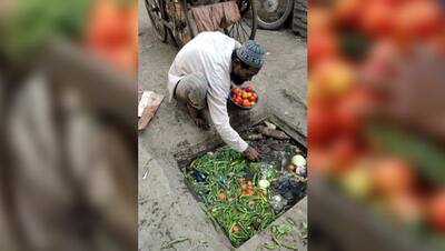 वायरल हुई थी नाले से सब्जी निकालने की तस्वीर, अब ठेले वाले ने खुद बताई सच्चाई