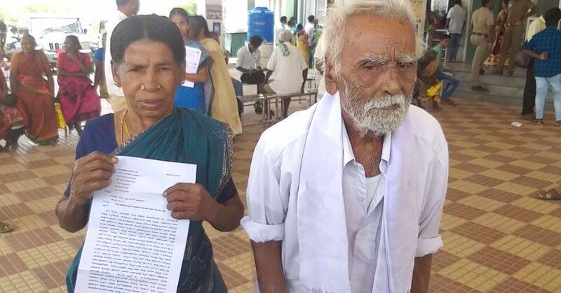 elder couple gave complaint against their son to collector