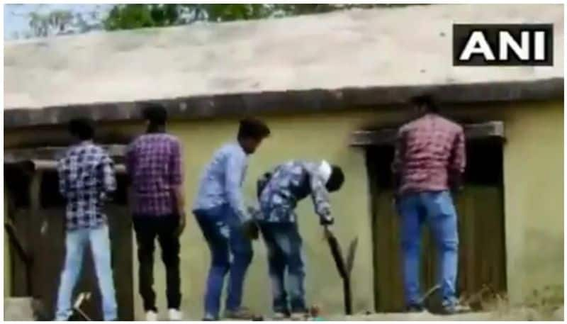 Men Climb Maharashtra School Wall To Help Students Cheat