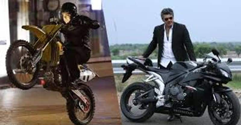 Thalapathy Vijay over Take Thala Ajith in Bike Chasing Scene in Bigil Movie Video Going Viral