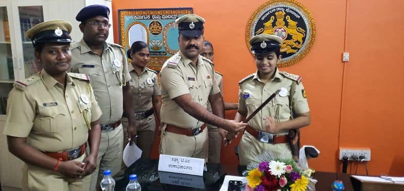 Womens Day Bangalore Police honored  to Blind student as one day Inspector in Charge