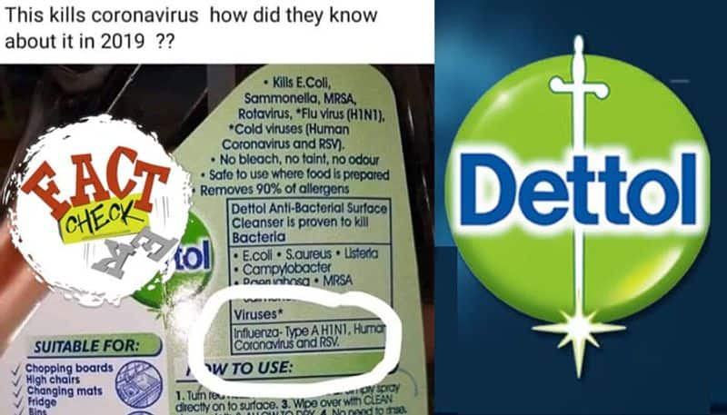 reality behind coronavirus mention in Dettol label