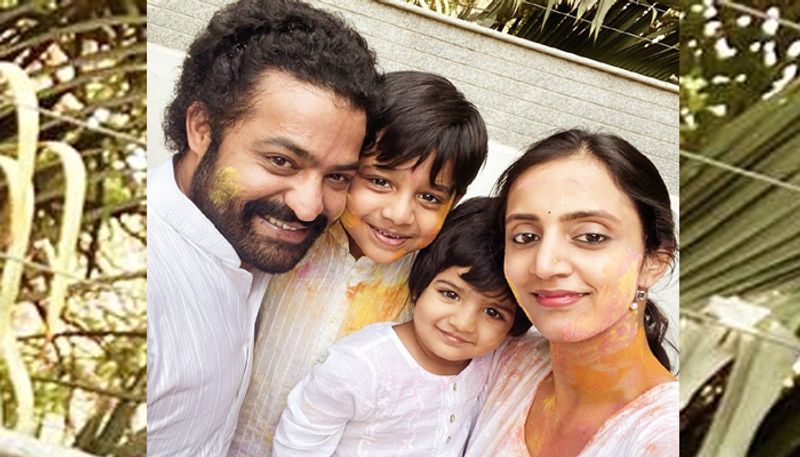 jr ntr holi celebrations with family