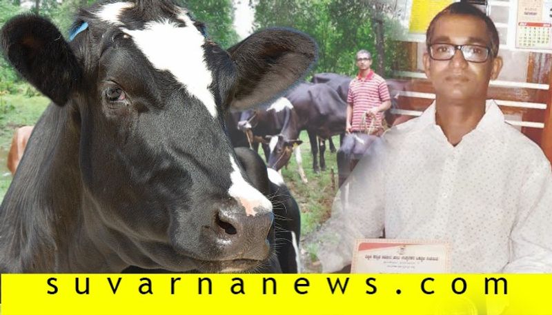 specially abled farmer santosh from karkala profits from  dairy farming