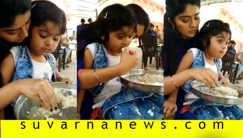 zee kannada jothe jotheyalli fame Megha shetty with little fan