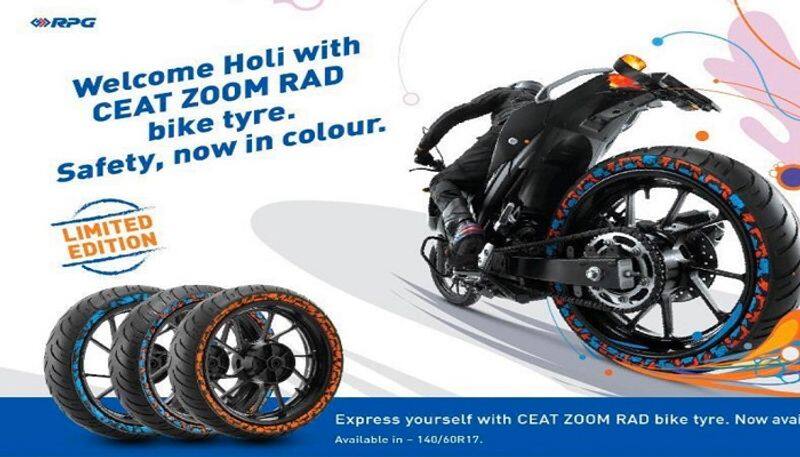 new limited edition Ceat Zoom Rad tyres Launched For Holi festival