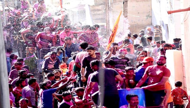 Photos of Holi Celebration At Bagalkot