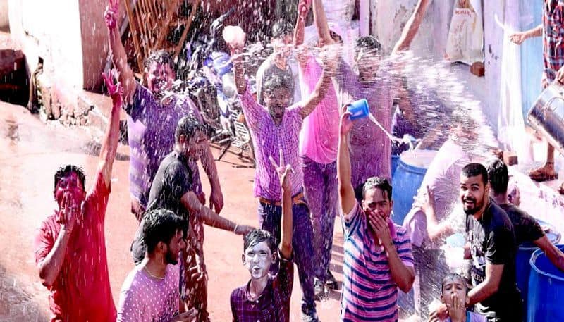 Holi Festival Celebrate at Bagalkot