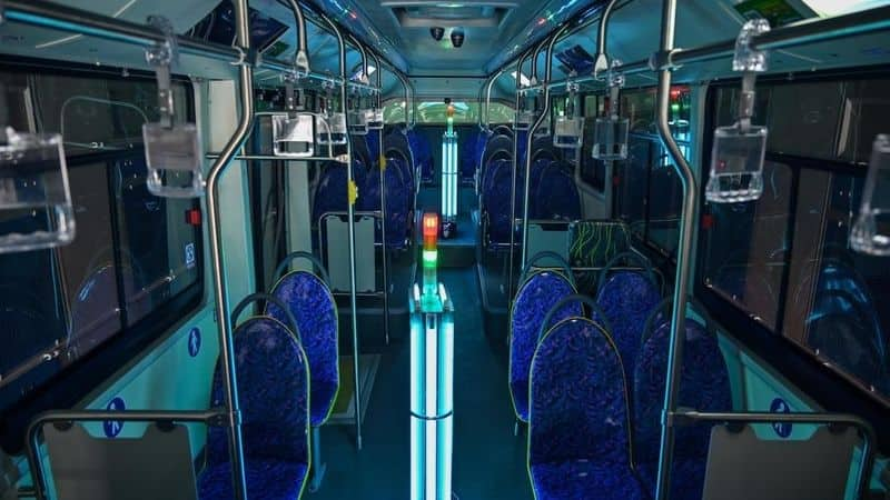 China use UV light for cleaning buses