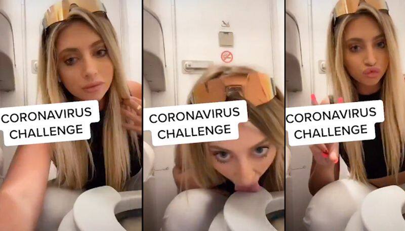 Girl licks toilet seat as part of coronavirus challenge, video goes viral