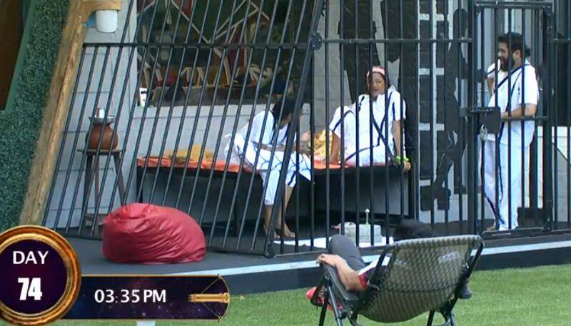 raghu amritha abhirami jailed in bigg boss 2