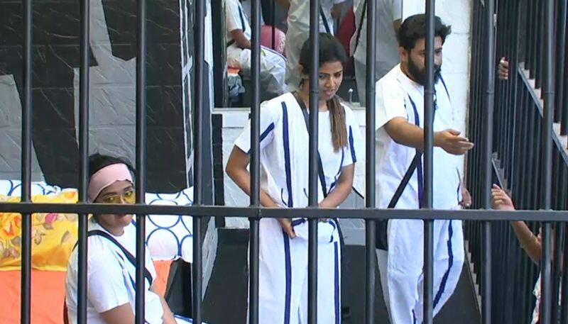 raghu amritha abhirami jailed in bigg boss 2