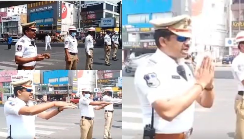 hyderabad traffic police asks people to follow steps to prevent coronavirus