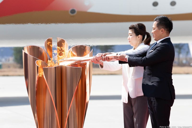 Tokyo Olympic 2020 Flame arrives Japan from Athens