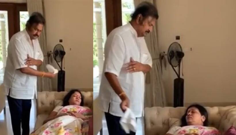 మోహన్ బాబు అయినా అంతే.. భార్య సేవలో కలెక్షన్ కింగ్