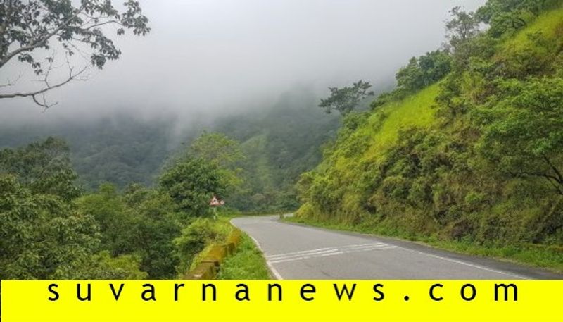 Transport completely restircted in Charmadi ghat due to heavy rain