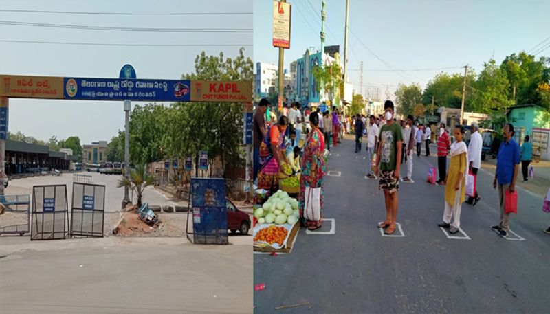 corona effect... road and busstand changes vegetable market